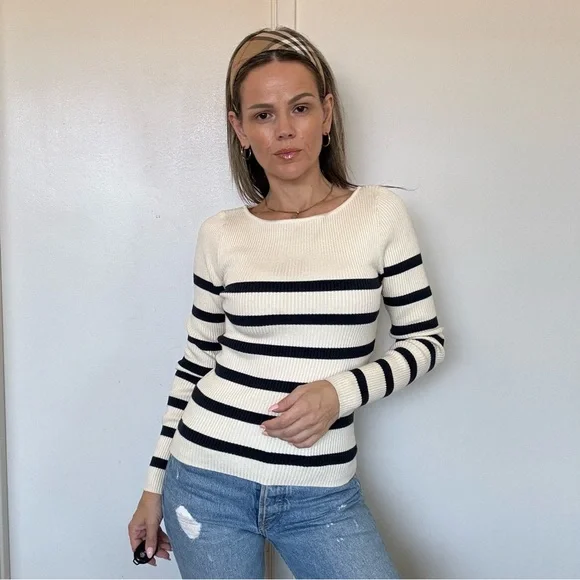 Zara Striped Knit Sweater - Picture 3 of 10
